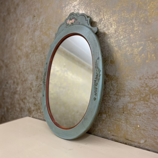 Landhaus Wandspiegel Altblau