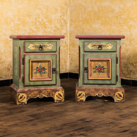 Voglauer Landhaus Nachttisch Altgrün | Anno 1800