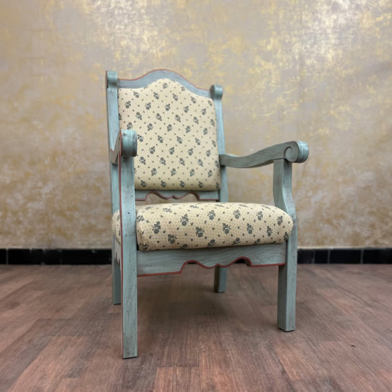 Voglauer Polstersessel Landhaus Altblau | Anno 1700