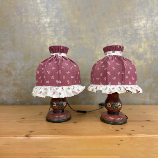 Voglauer Anno 1800 Altrosa Tischlampen Nachttischlampen Set Antik