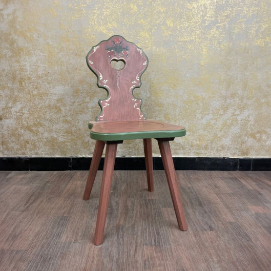 Voglauer Anno 1800 Stuhl Bauernstuhl Holzstuhl Landhaus - altrosa handbemalt