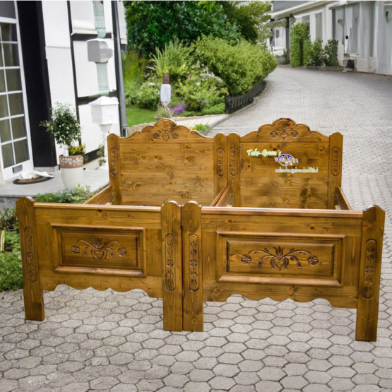 Voglauer Einzelbett 100x190 cm Braun | Anno 1600