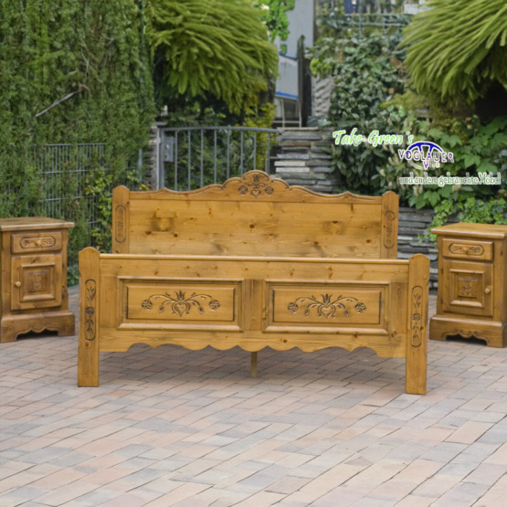 Voglauer Doppelbett 2 x 2 m Braun | Anno 1600