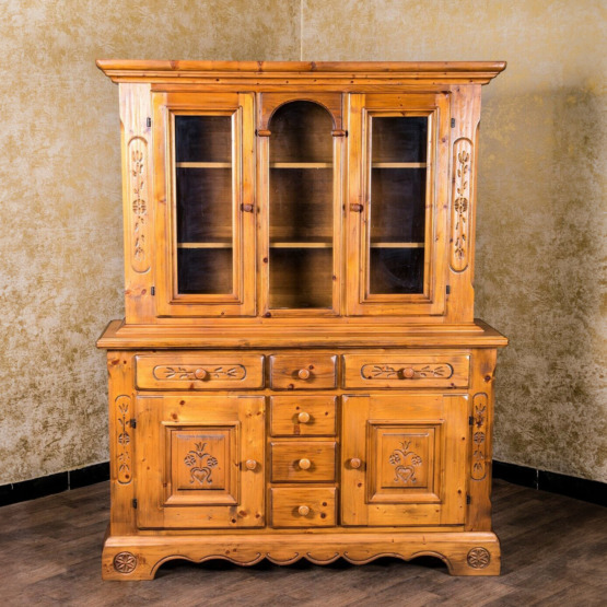 Voglauer Glasvitrine Braun | Anno 1600