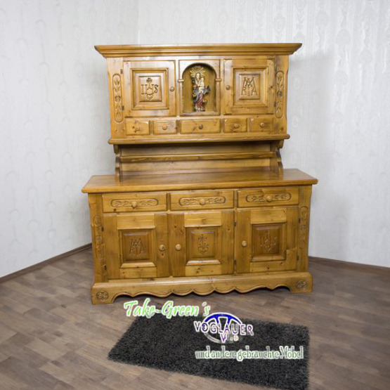 Voglauer Buffetschrank mit Erker Braun | Anno 1600