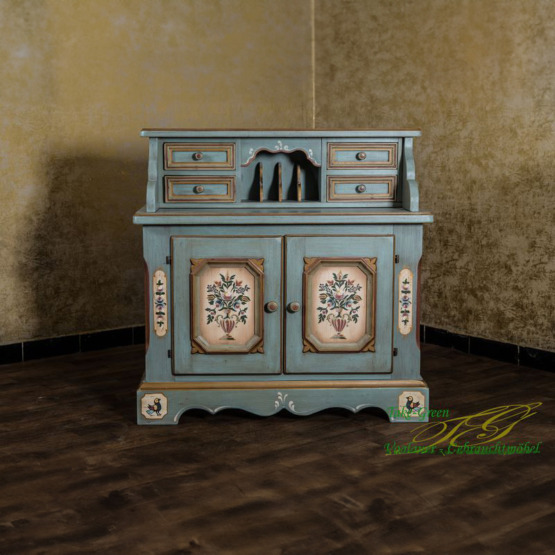 Voglauer Sekretär Altblau | Anno 1700