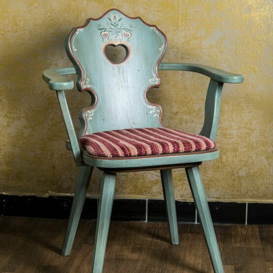 Anno 1700 Altblau Bauernstuhl mit Lehne