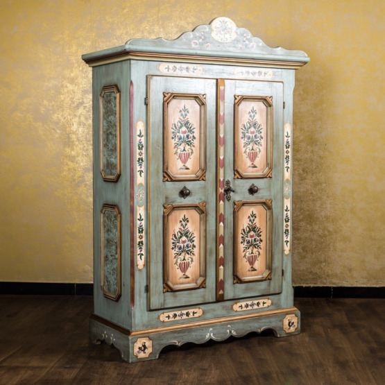 Voglauer Kleiderschrank Altblau Zweitürig | Anno 1700