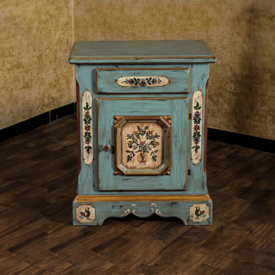 Voglauer Kommode mit Knöpfen Altblau | Anno 1700