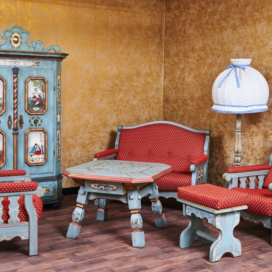 Anno 1700 Altblau 2-Sitzer Sofa