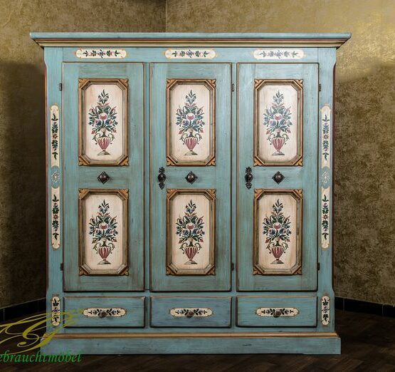 Voglauer Kleiderschrank Altblau Antik | Anno 1700