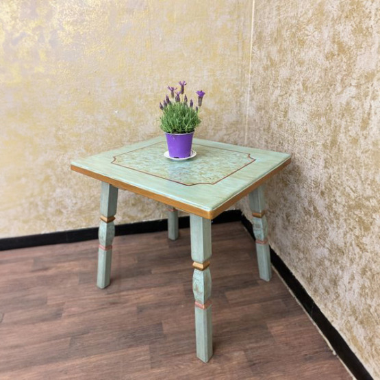 Voglauer Küchentisch Altblau | Anno 1700