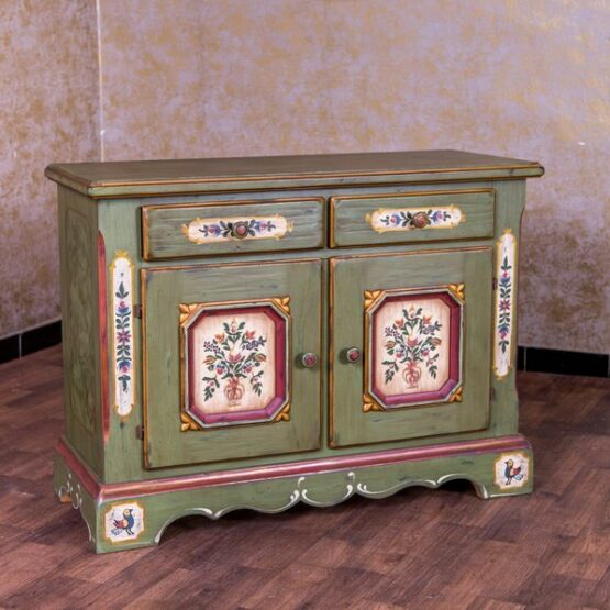 Voglauer Kommode Zweitürig Altgrün | Anno 1700
