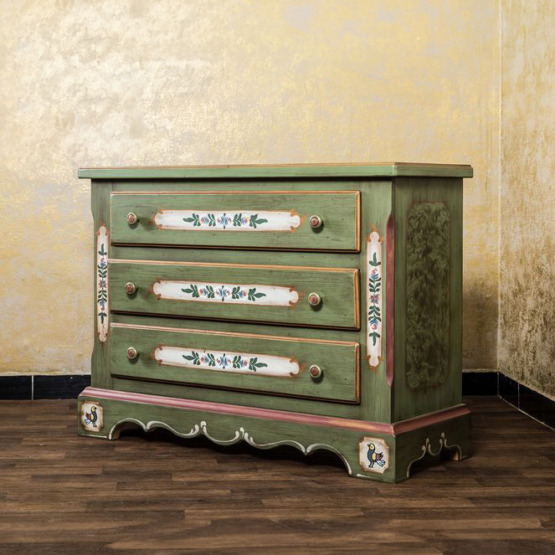 Voglauer Schubladenkommode Altgrün | Anno 1700