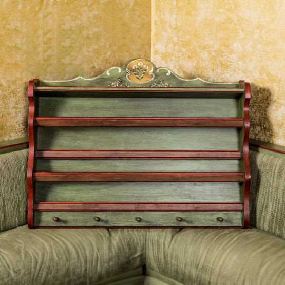 Voglauer Tellerregal Altgrün | Anno 1800