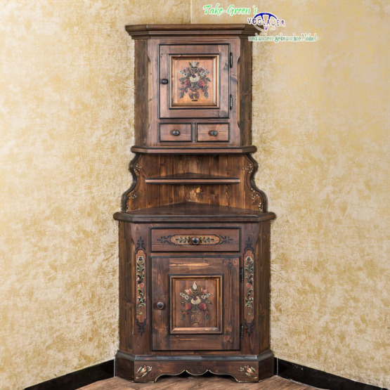 Voglauer Eckschrank Braun Antik Massiv | Anno 1800