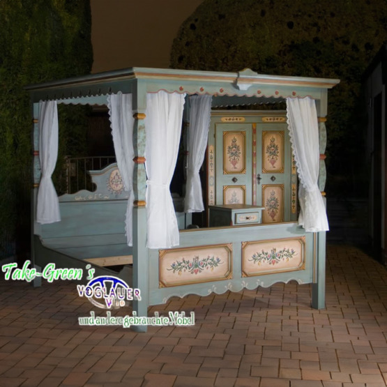 Voglauer Himmelbett Altblau | Anno 1700