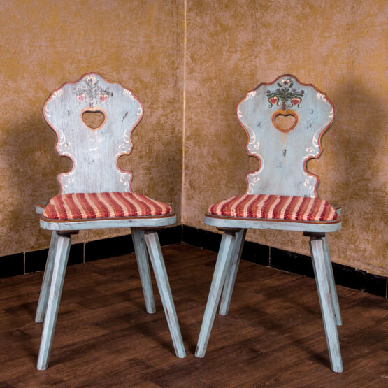 Anno 1700 Altblau Polsterstuhl