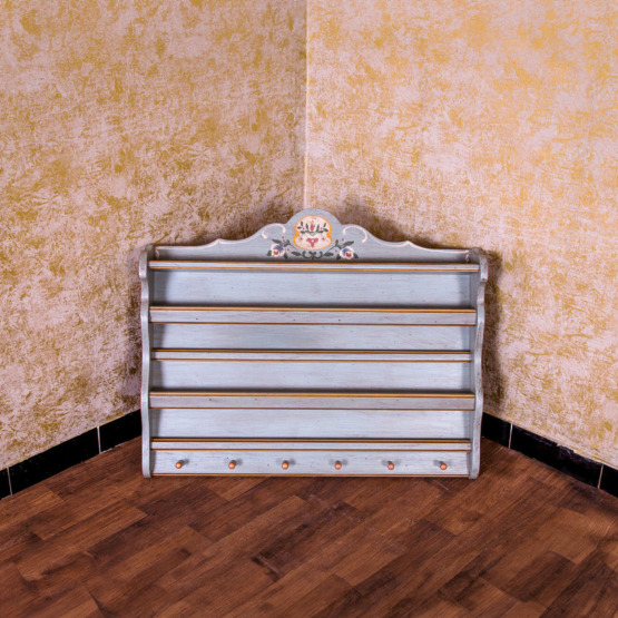 Voglauer Tellerregal Altblau | Anno 1700