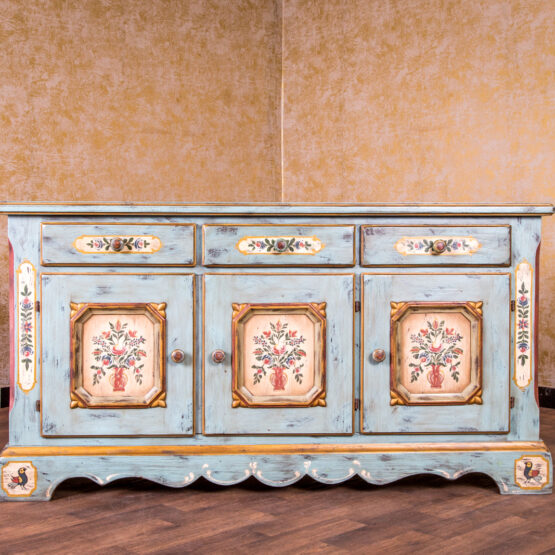 Voglauer Anrichte Landhaus Kommode Altblau | Anno 1700