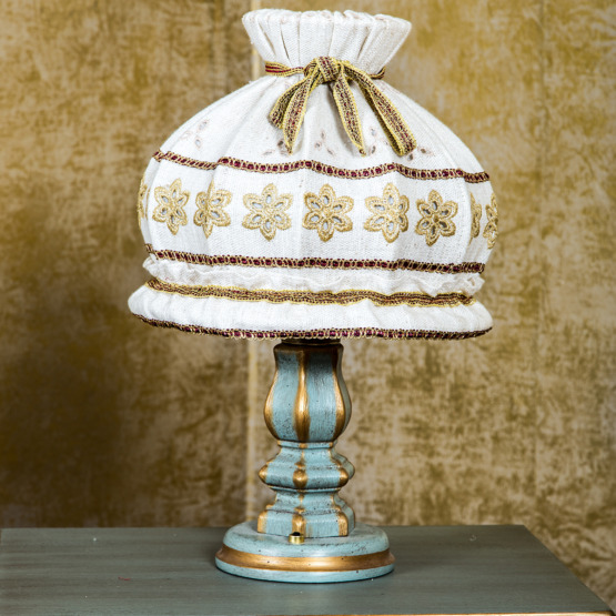 Voglauer Tischlampe Altblau | Anno 1700