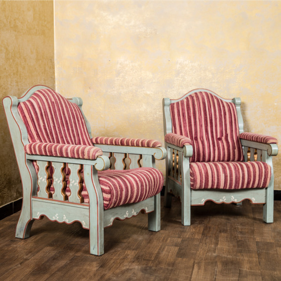 Voglauer Polstersessel Altblau | Anno 1700