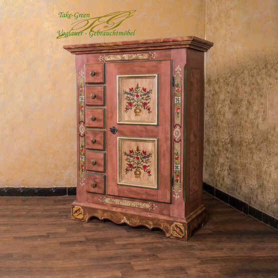 Voglauer Anno 1800 Altrosa Bauernschrank Landhaus Kommode Antik