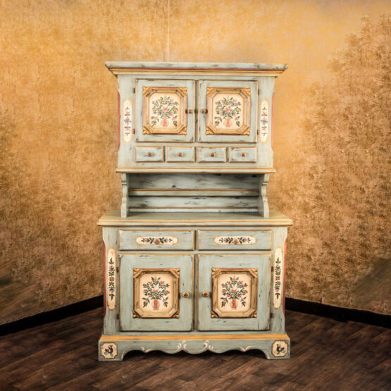 Voglauer Anno 1700 Buffet Schrank Bauernschrank Anrichte Altblau