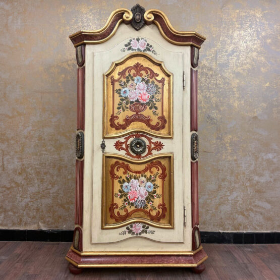 Rahmer Bauernschrank Landhausstil Massiv, Altweiß | Anno 1700